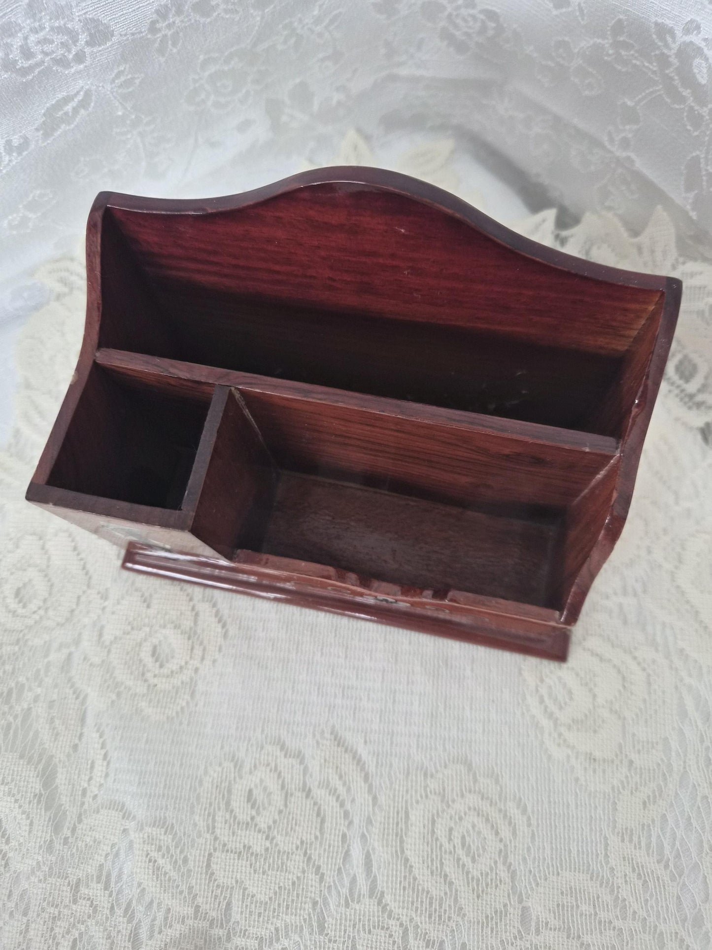 Wood Pencil Card Holder