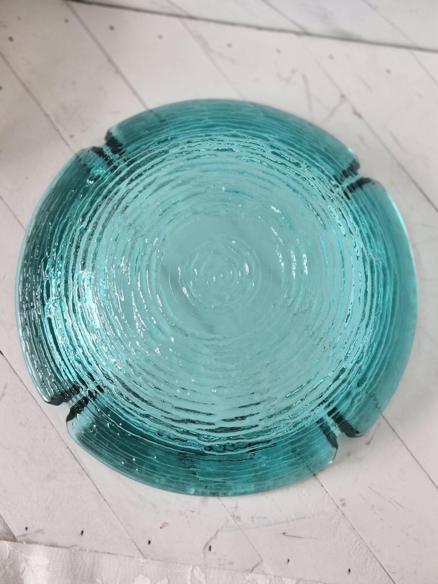 Teal blue Mid Century Ashtray