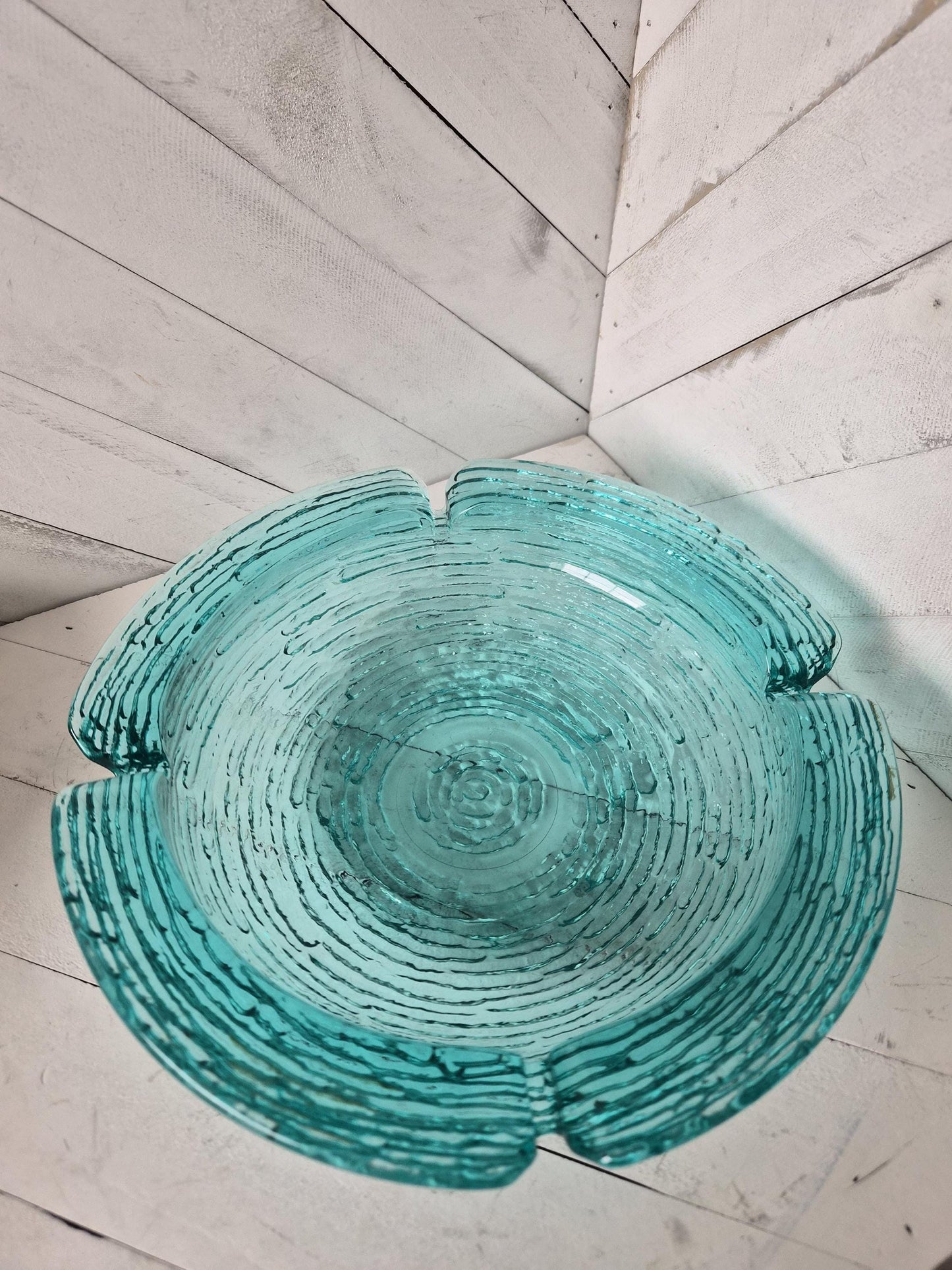 Teal blue Mid Century Ashtray