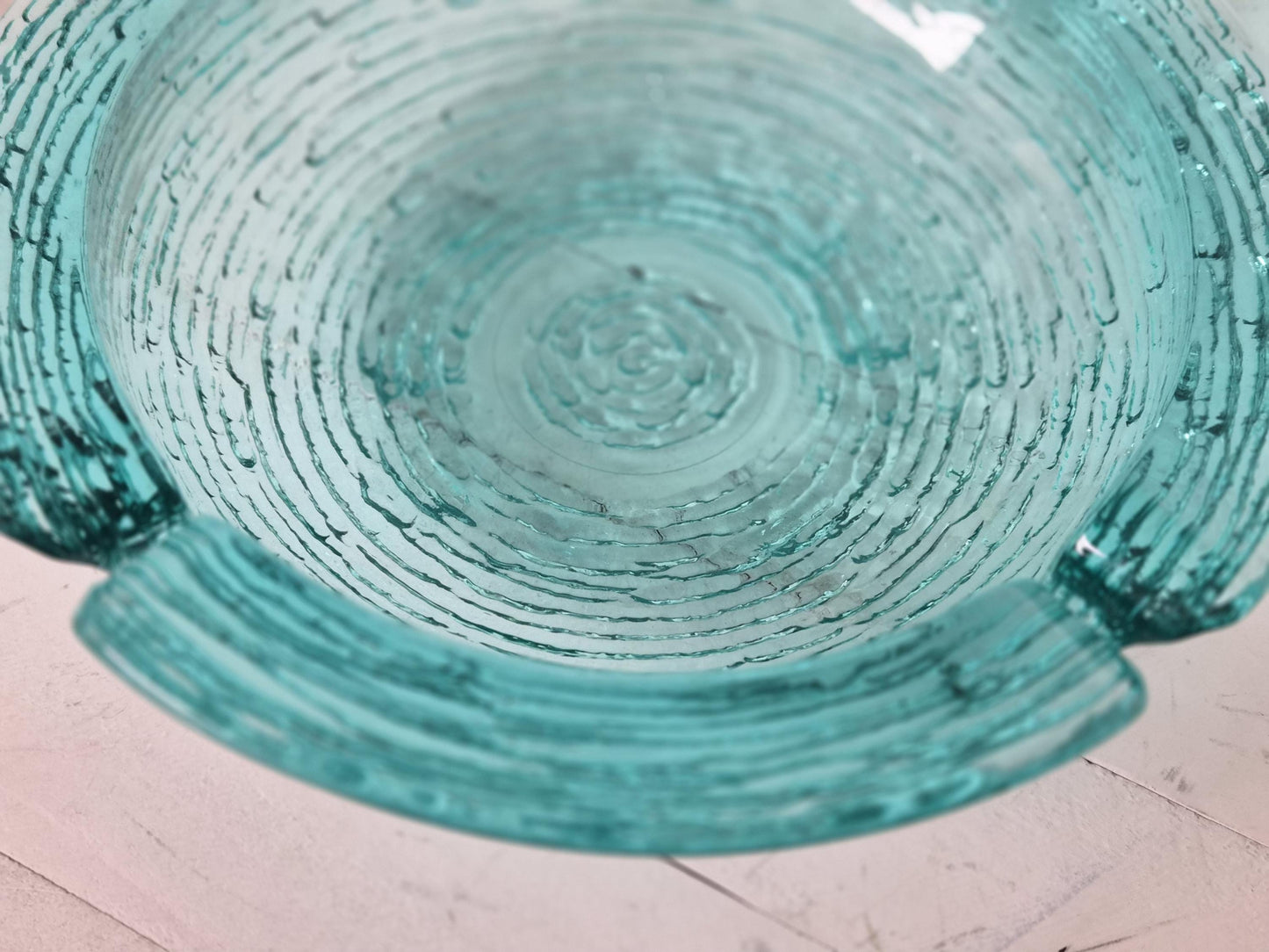 Teal blue Mid Century Ashtray