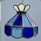 Blue Stained Glass Swag Light