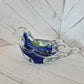 Blue-Green Jay Glass Art Paperweight