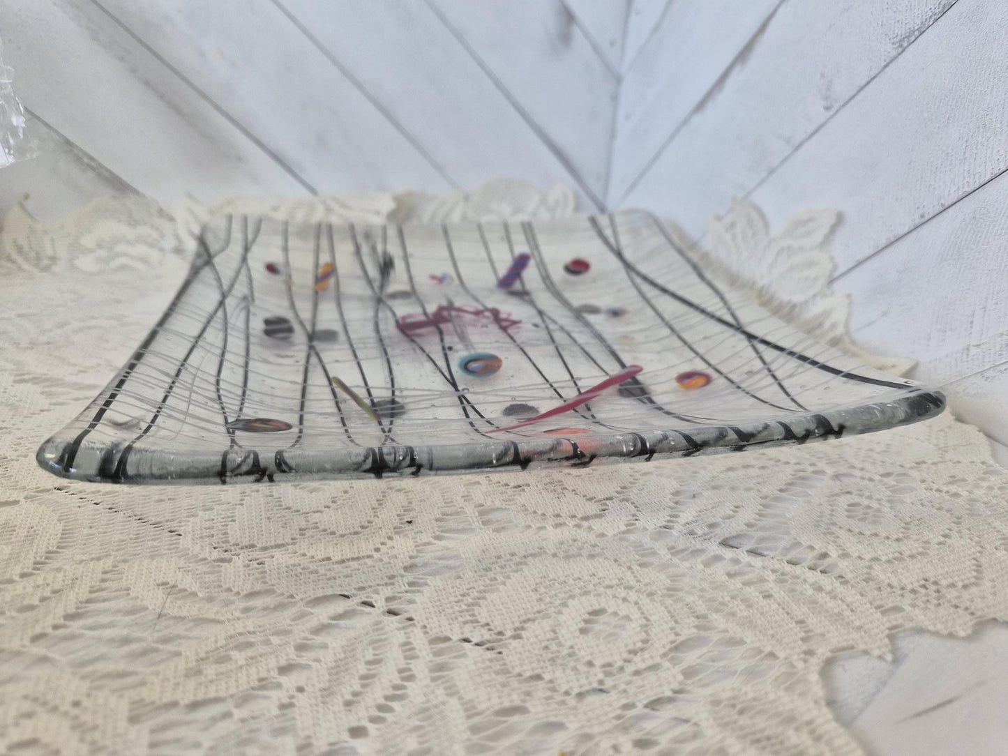 Art Glass Decorative Plate - Signed