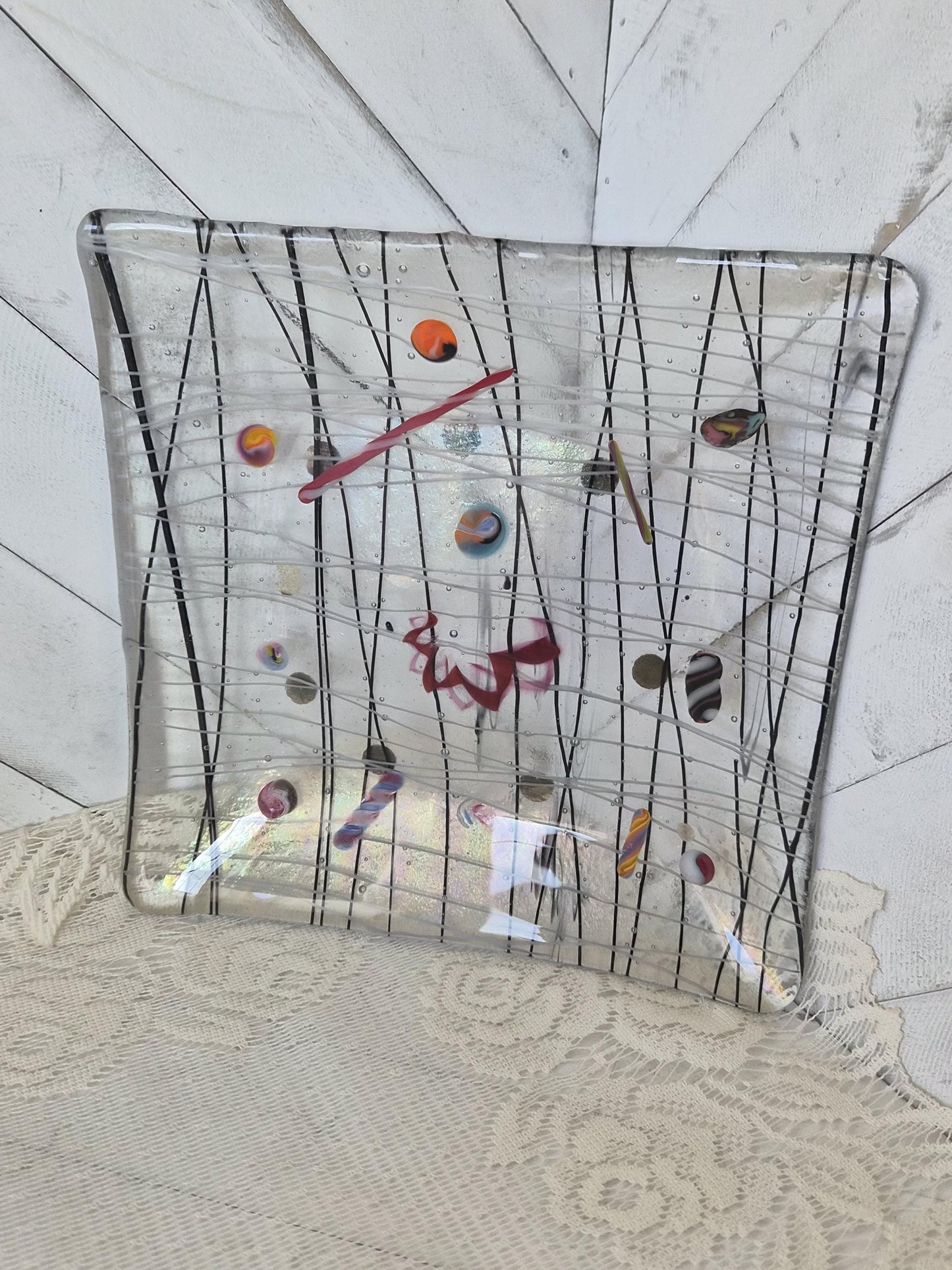 Art Glass Decorative Plate - Signed