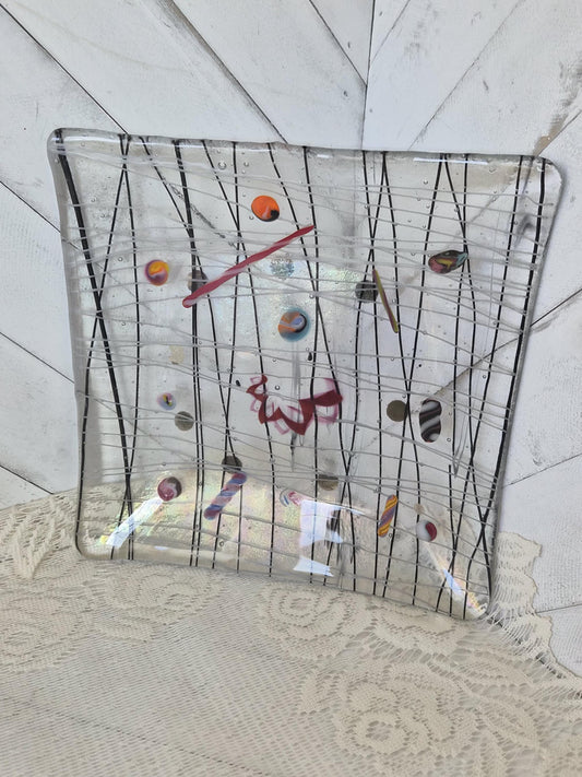 Art Glass Decorative Plate - Signed