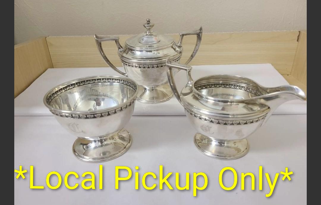 Vintage Gorham Sterling Silver Creamer Sugar Bowl - Local Pick Up Only