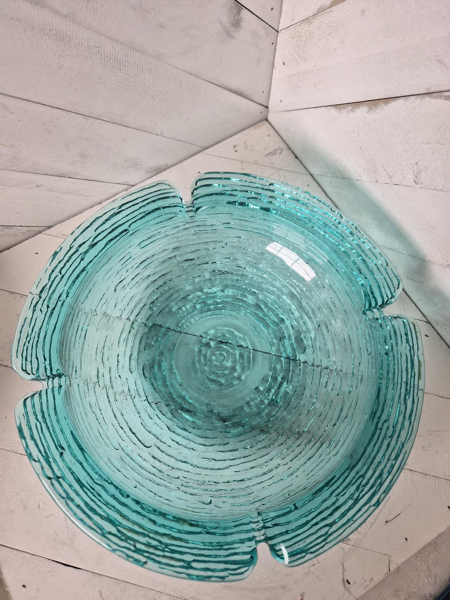 Teal blue Mid Century Ashtray