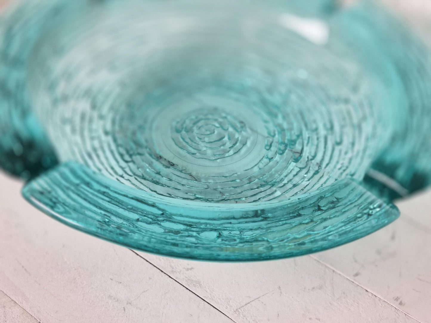 Teal blue Mid Century Ashtray