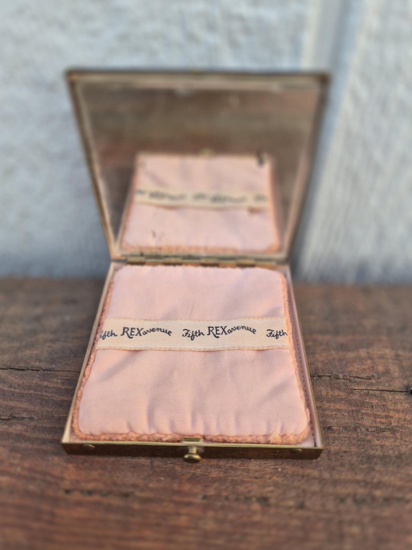 Floral Enamel Powder Compact