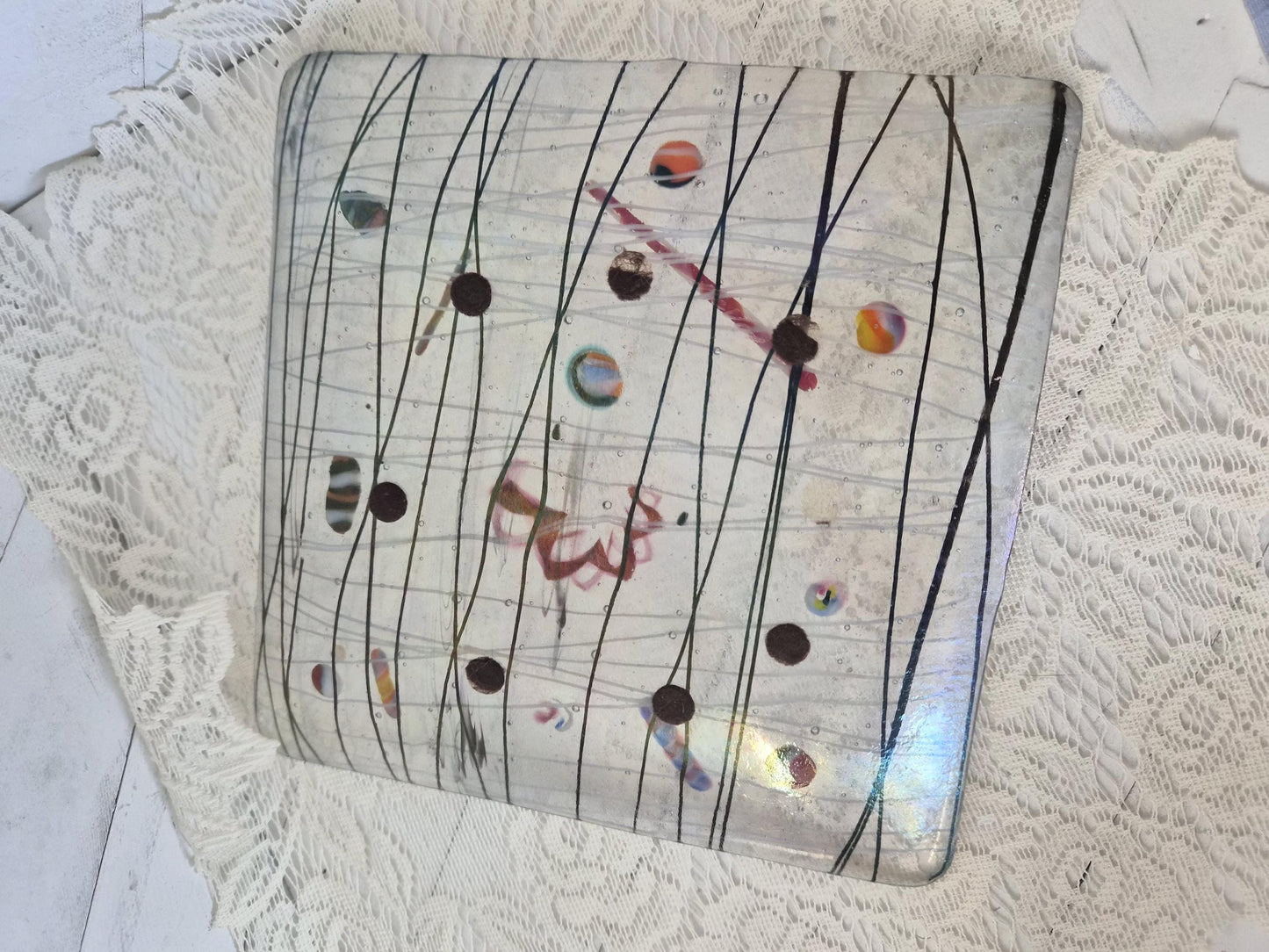 Art Glass Decorative Plate - Signed