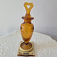 Art Deco Amber Perfume Bottle and Stand