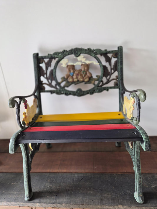 Child's Cast Iron Chair Bench
