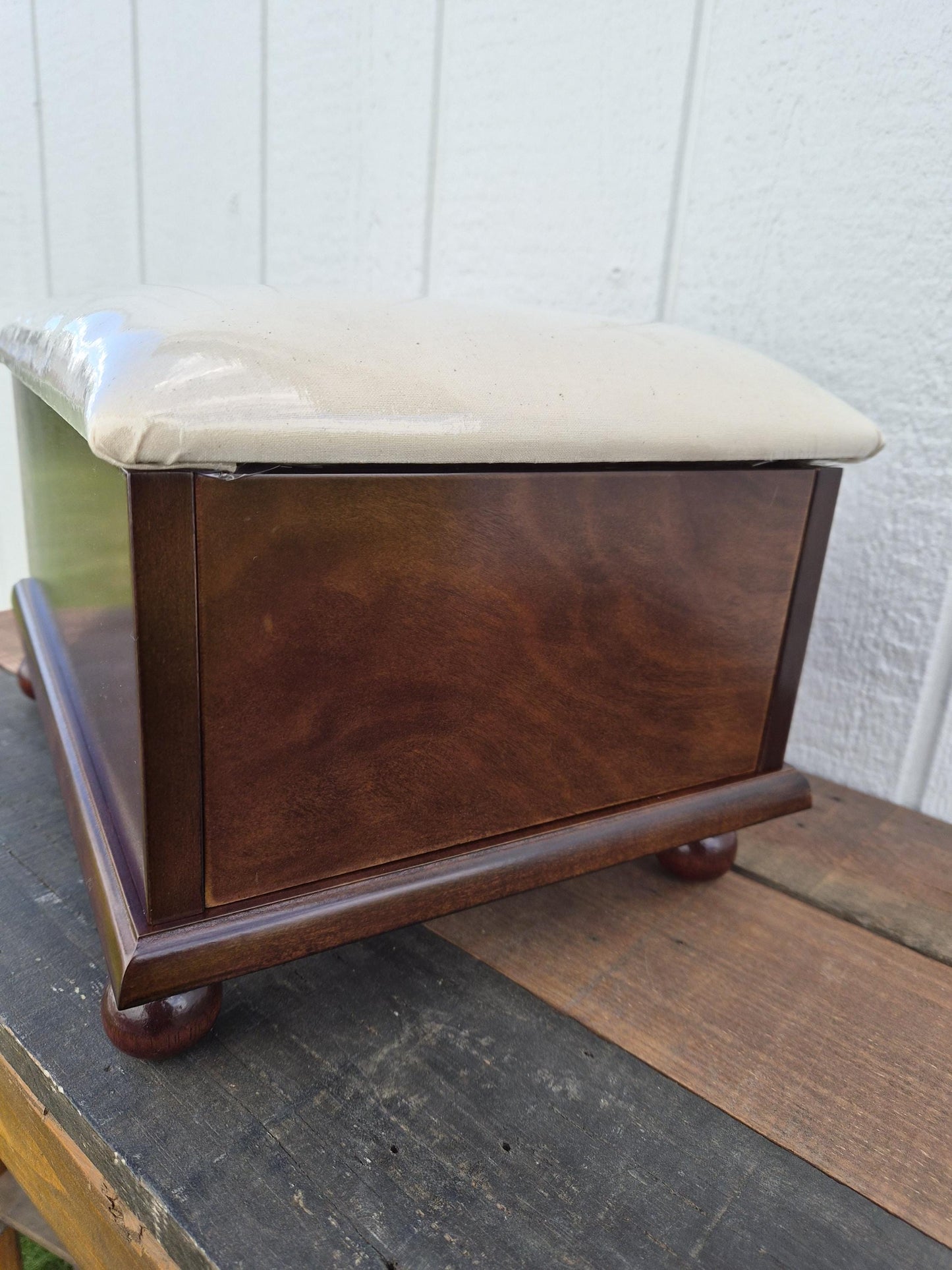 Vintage The Bombay Company Storage Footstool