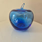 Blenko Blue Glass Apple Decor