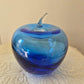 Blenko Blue Glass Apple Decor