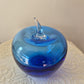 Blenko Blue Glass Apple Decor