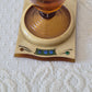 Art Deco Amber Perfume Bottle and Stand
