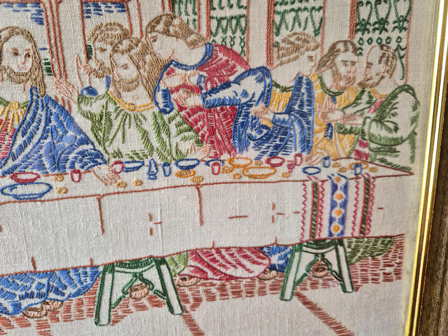 Last Supper Framed Embroidery