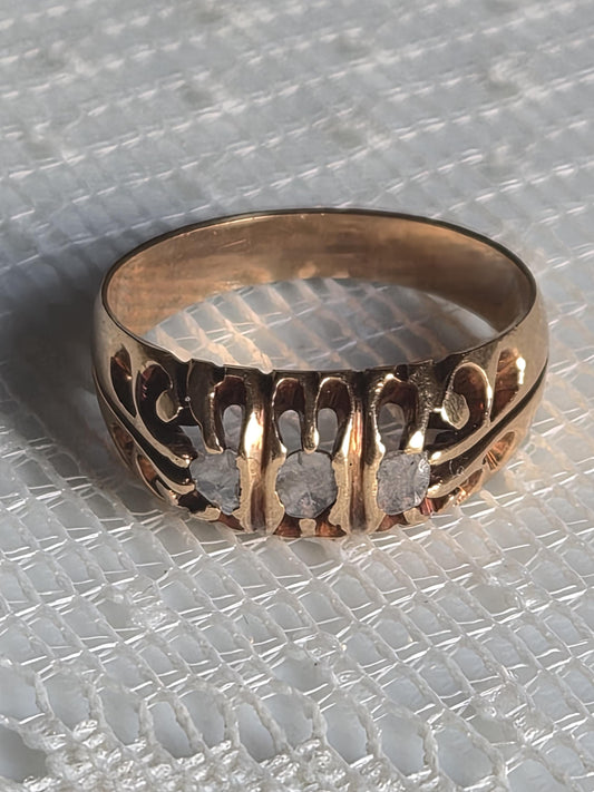 Antique Edwardian Raw Cut Diamond Ring *In-person pickup only*