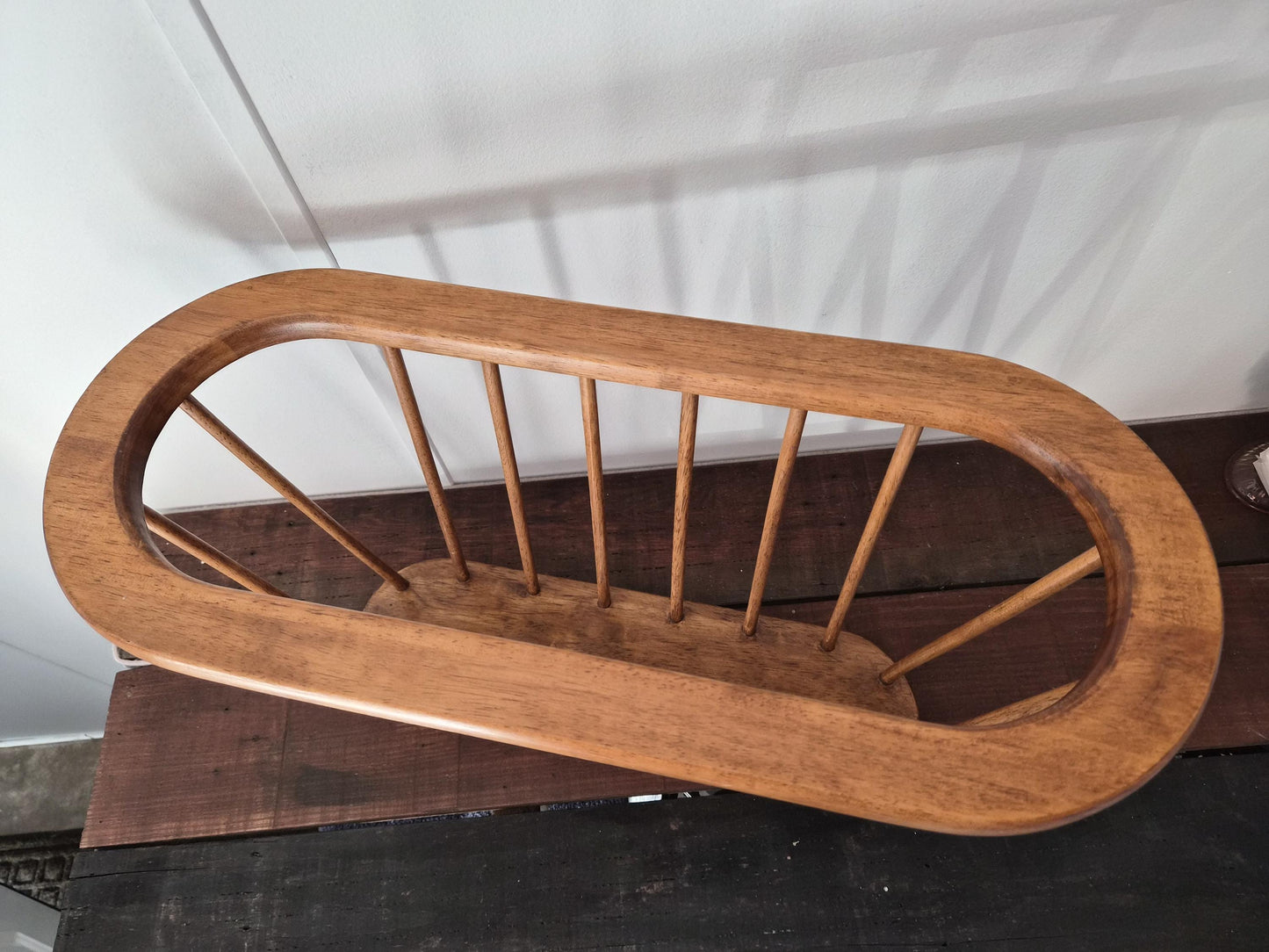 Walnut Wood Spindle Magazine Holder