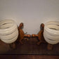 Vintage Art Deco Ship Wheel Light Sconces