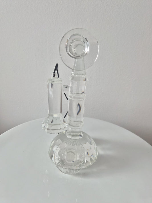Crystal Vintage Candlestick Phone Decor