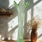 Uranium Pinched and Ruffled Vase Decor