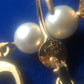 Estate 18K Yellow Gold Oval Drop and Pearl Leverback Earrings *Local Pickup Only*