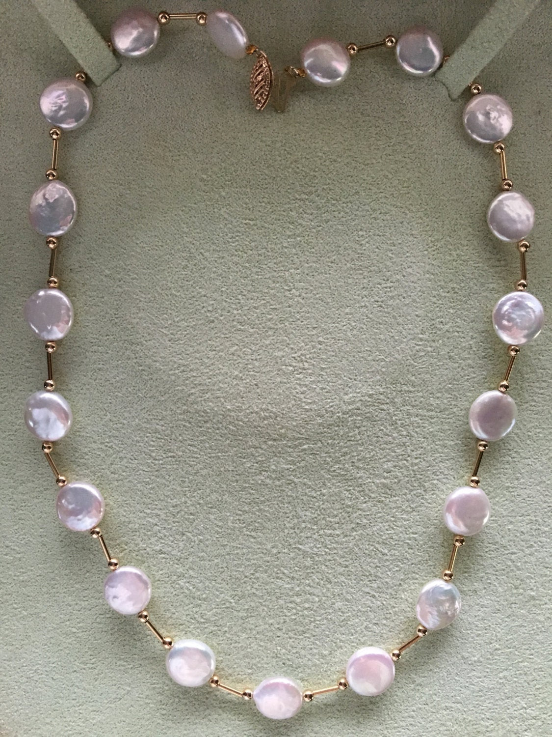 Estate 14K Coin Pearl Necklace
