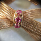 Estate Vintage Cellino 14K Yellow Gold and Pink Sapphire Bow Brooch w/Matching 14K Clip-On Earrings *In-Person pickup only*