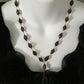 Faceted Smoky Quartz Station Necklace w/Teardrop 14K Links and Clasp