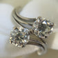 Estate Dual Diamond Old Mine Cut Ring 18K *In-Person Pickup up only*