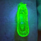 Fenton Yellow Uranium Glass Shoe