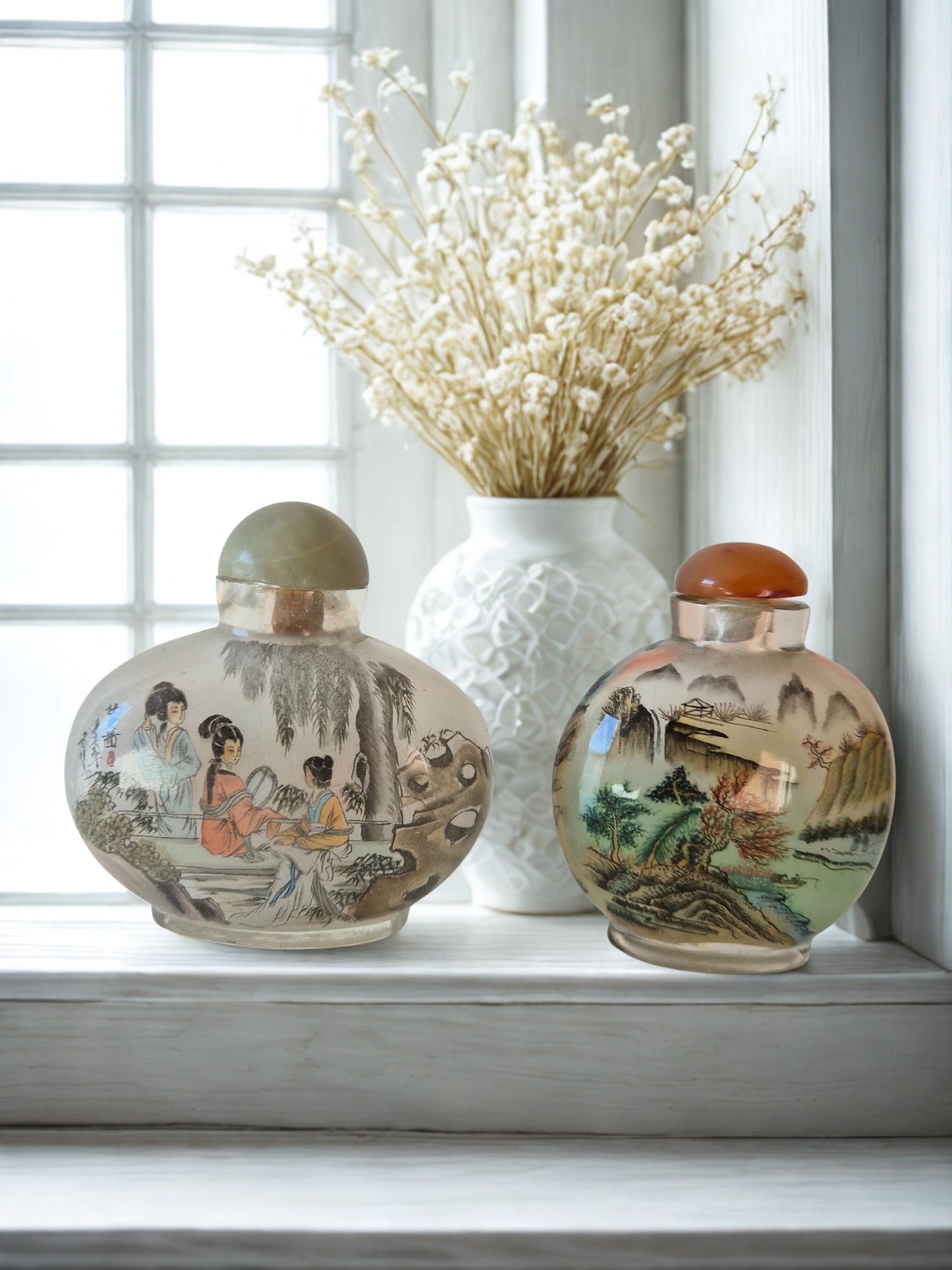 Snuff Bottles - Reverse Painted (2)