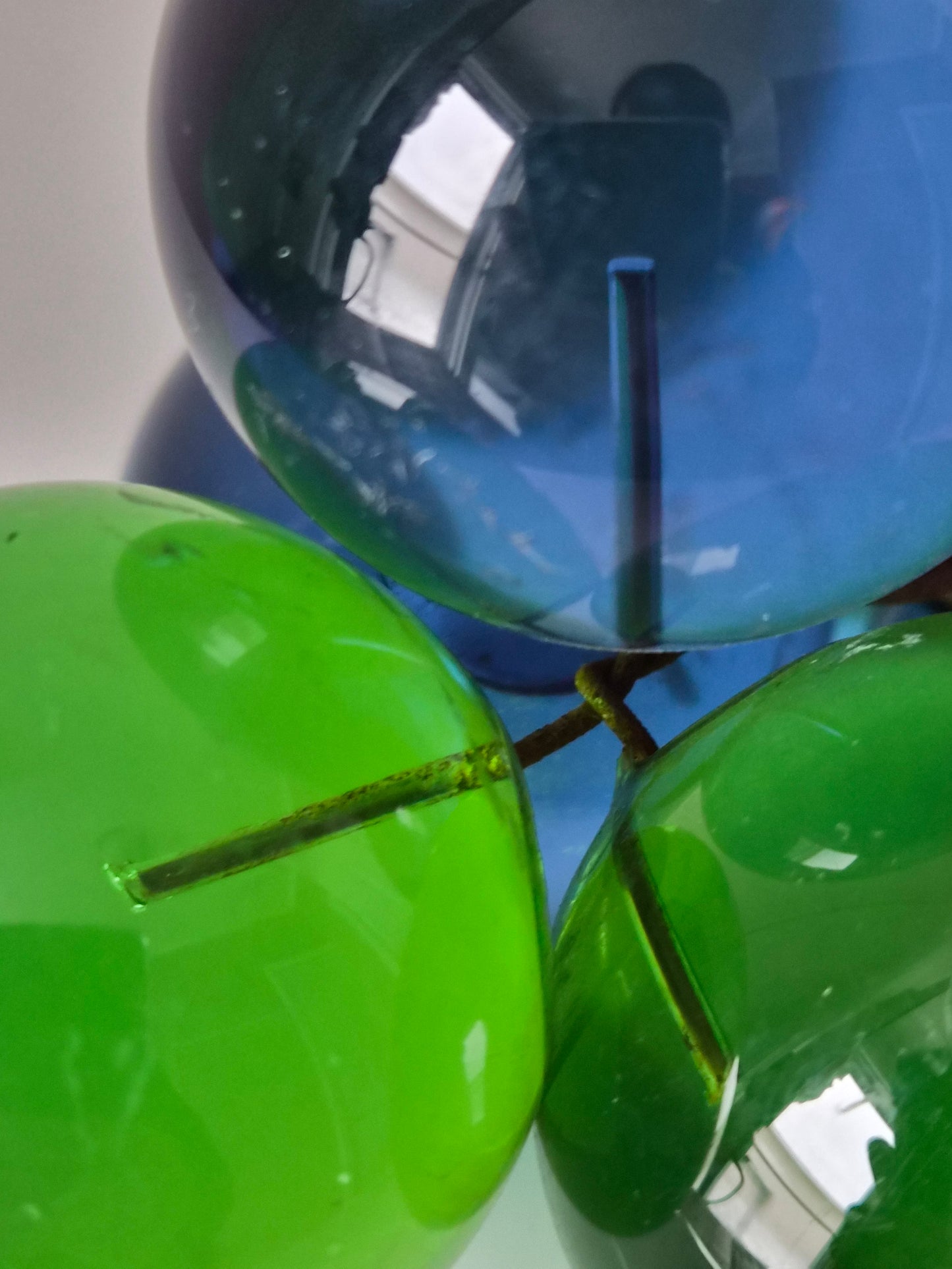 Retro Lucite Blue Green Grape Cluster