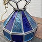 Blue Stained Glass Swag Light