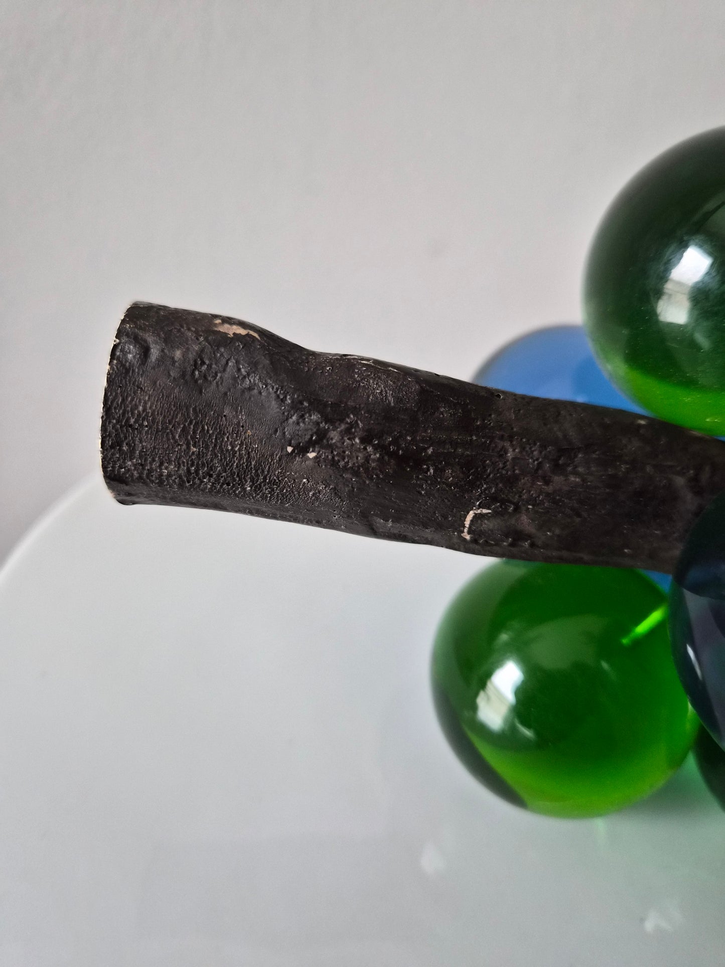 Retro Lucite Blue Green Grape Cluster