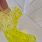 Fenton Yellow Uranium Glass Shoe