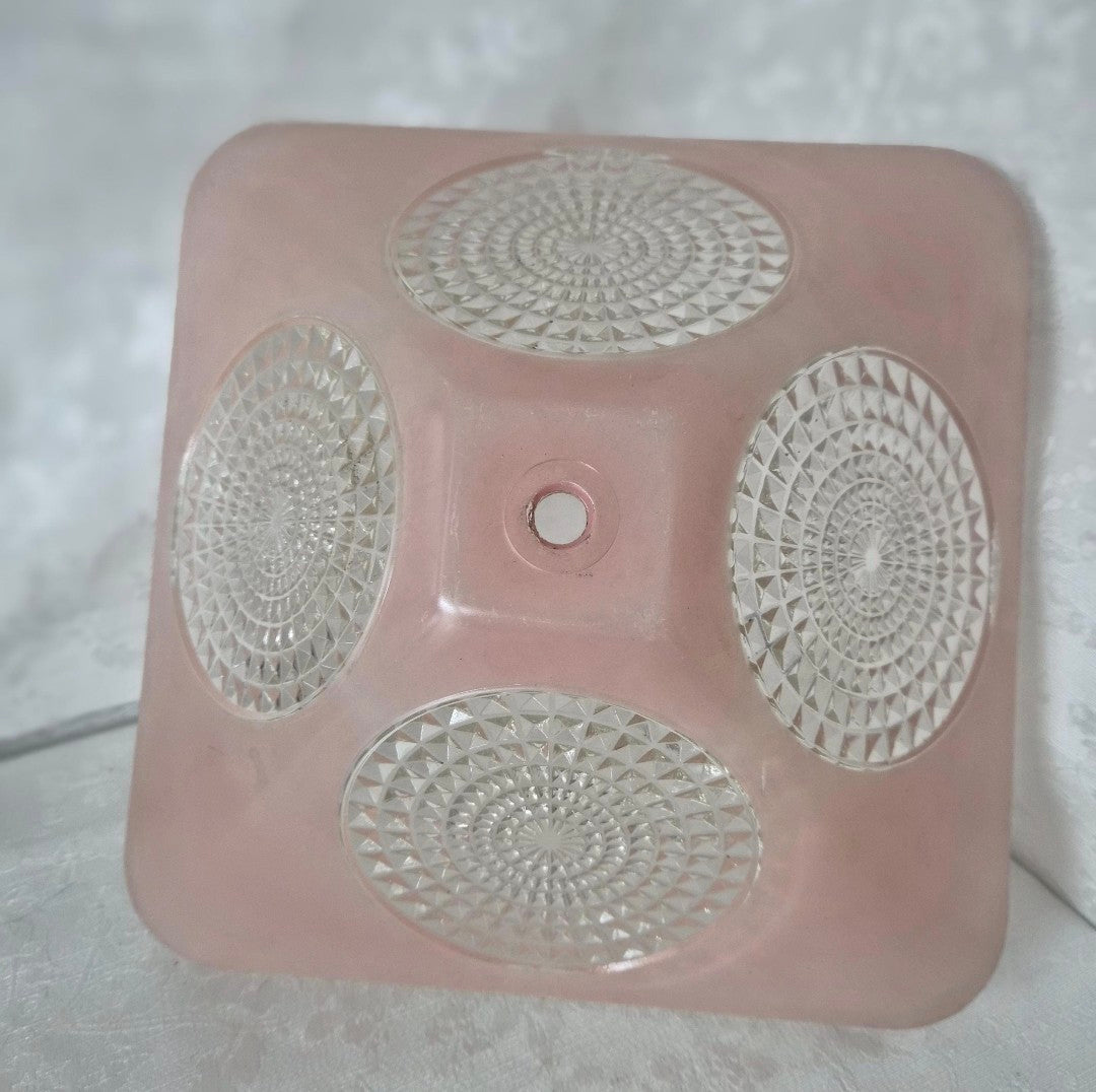 Pink Art Deco Glass Ceiling Shade