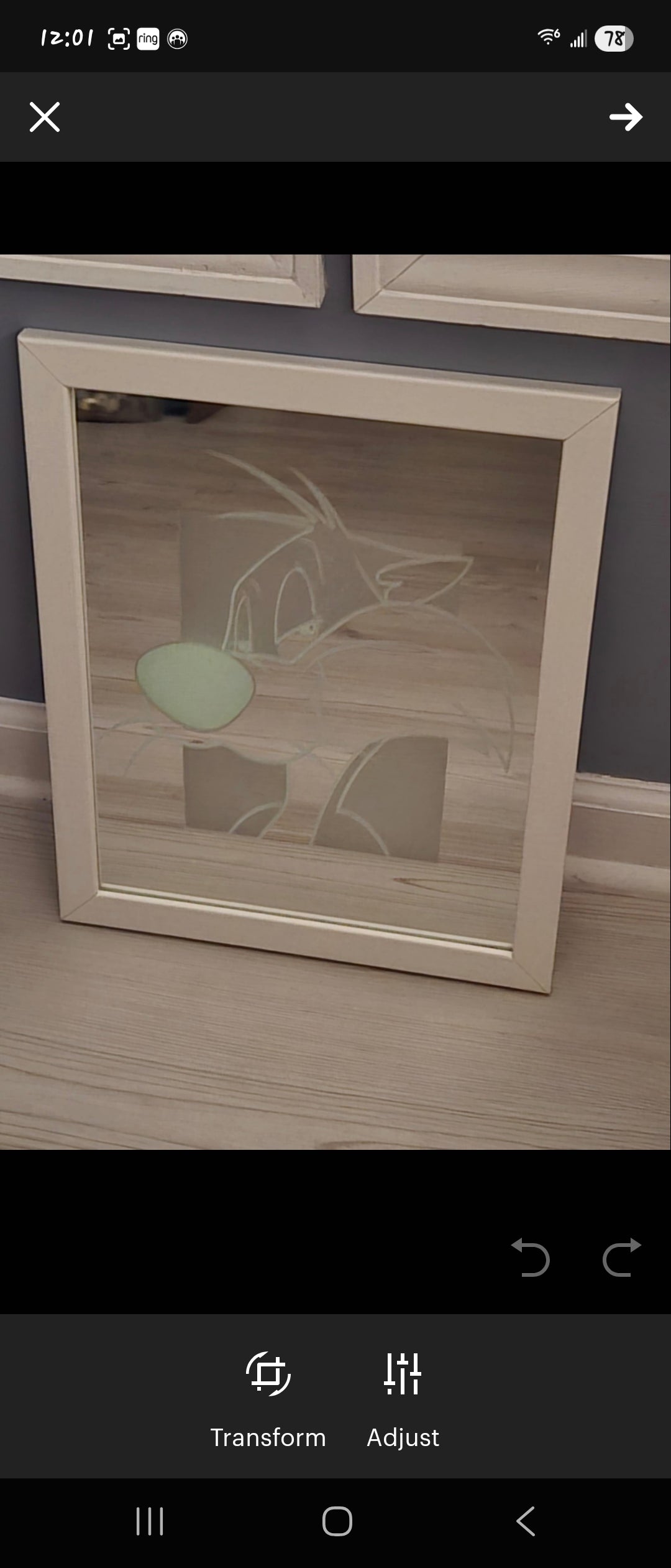 Looney Tunes Sylvester The Cat Glow Mirror