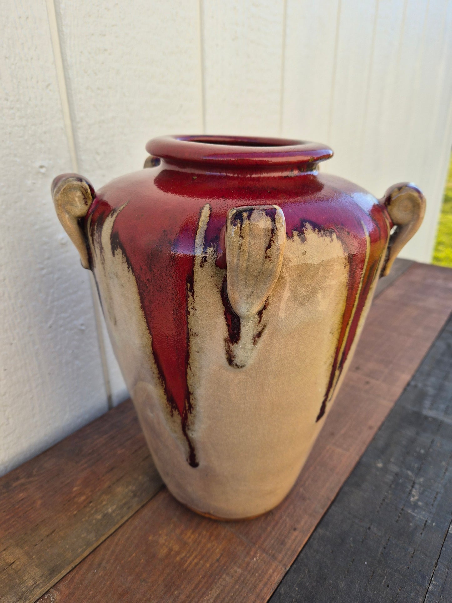 Glazed Pottery Urn Vase