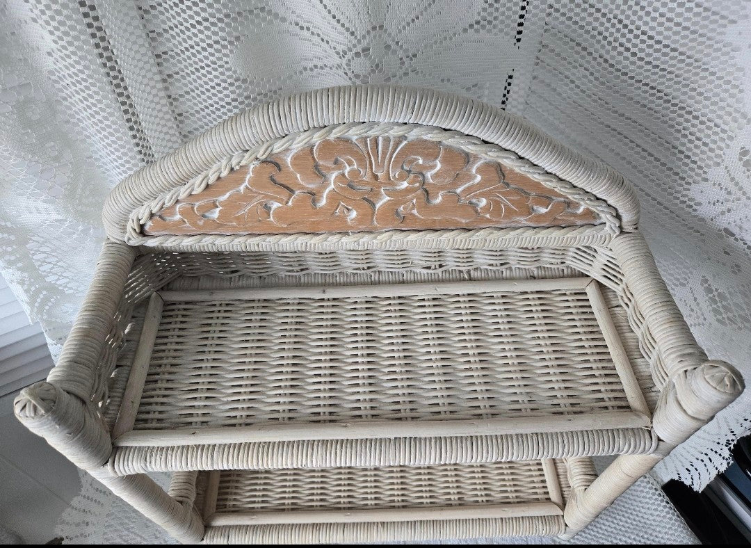 Vintage Wicker Wall Shelf