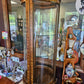 Weiman Curved Glass Curio Cabinet - Local Pickup Only in East Aurora, NY