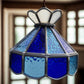 Blue Stained Glass Swag Light