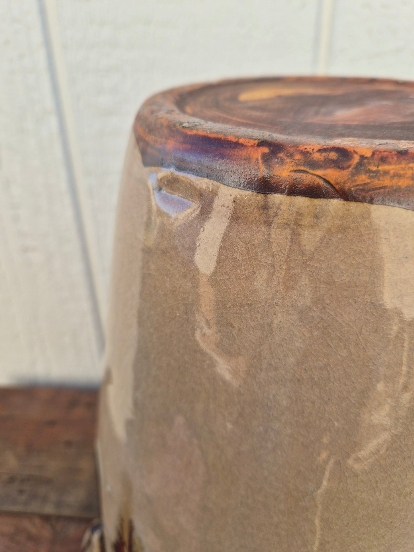 Glazed Pottery Urn Vase