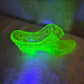 Fenton Yellow Uranium Glass Shoe