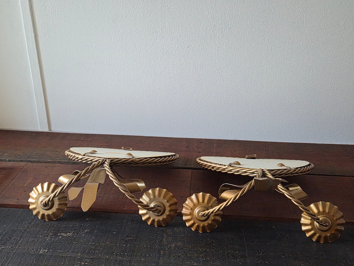 *Sold* Heart Wall Mirror Candle Sconces