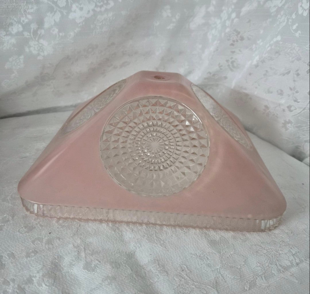 Pink Art Deco Glass Ceiling Shade