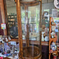 Weiman Curved Glass Curio Cabinet - Local Pickup Only in East Aurora, NY