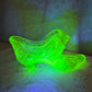 Fenton Yellow Uranium Glass Shoe